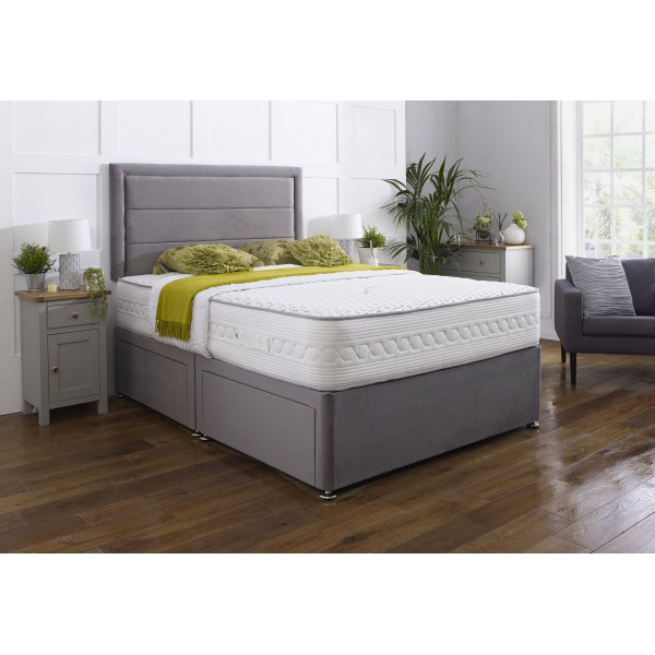 SLEEP Cambridge Divan Bed Set with Button Headboard