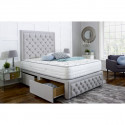 Andalusia Divan Bed Set with Tall Button Headboard and Footboard