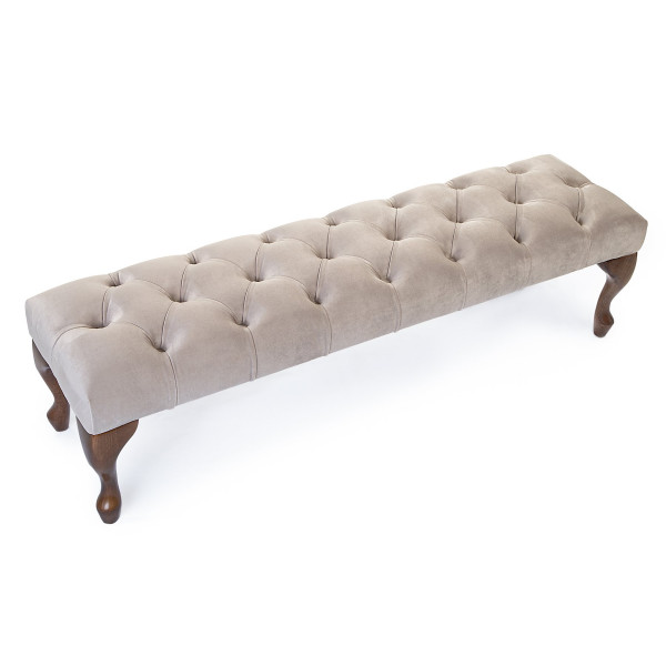 Camille Chesterfield Upholstered Bench / Footstool