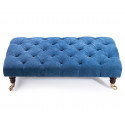 Bleu Chesterfield Upholstered Footstool / Coffee Table