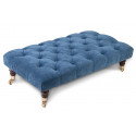 Bleu Chesterfield Upholstered Footstool / Coffee Table