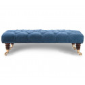 Bleu Chesterfield Upholstered Footstool / Coffee Table